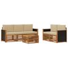 vidaXL Ensemble de canap&eacute;s d'ext&eacute;rieur 6 pc Naturel et Beige