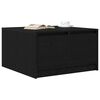 vidaXL Table basse avec tiroirs ch&ecirc;ne noir 70,5x70x40 cm