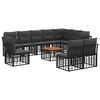 vidaXL Ensemble de canap&eacute;s d'ext&eacute;rieur 11 pcs Noir et Gris fonc&eacute;