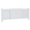 vidaXL Cache-Radiateur 2 pcs Blanc 205 x 20,5 x 81,5 cm