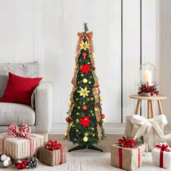 vidaXL Sapin de Noël artificiel avec 50 LED Vert 120 cm PVC