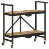 vidaXL Chariot de cuisine 87x36x81 cm Bois massif de manguier