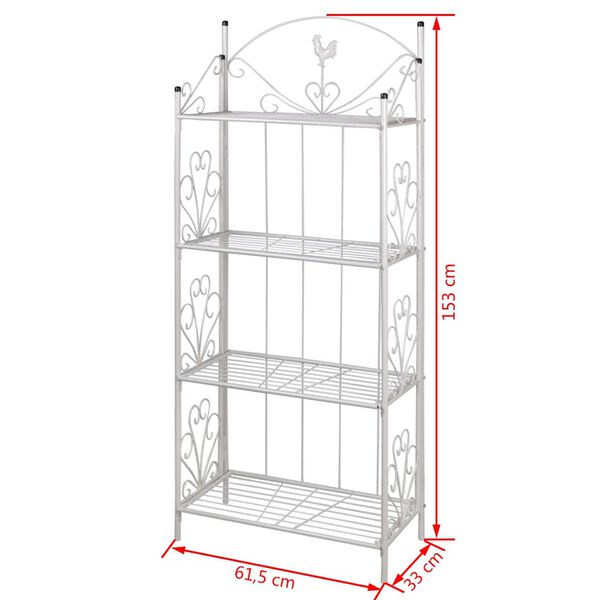 vidaXL Support pour plantes Carr&eacute; Blanc