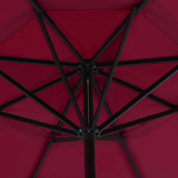 vidaXL Parasol de jardin avec base portable rouge