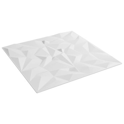 vidaXL Panneaux muraux 12 pcs blanc 50x50 cm XPS 3 m² améthyste