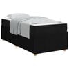 vidaXL Cadre de lit Noir 90 x 190 cm tissu