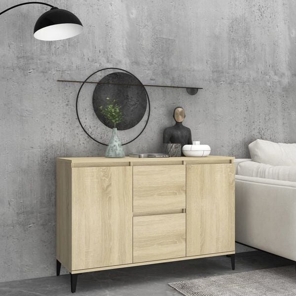 vidaXL Buffet ch&ecirc;ne sonoma 102x35x70 cm bois d'ing&eacute;nierie