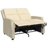 vidaXL Fauteuil inclinable &agrave; 2 places Cr&egrave;me Similicuir