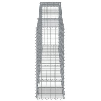 vidaXL Paniers à gabions arqués 3 pcs 400x50x120/140 cm Fer galvanisé