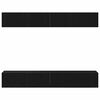 vidaXL Ensemble meuble TV 4 pcs Ch&ecirc;ne noir 100 x 30 x 30 cm