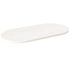 vidaXL Dessus de table blanc 100x50x2,5 cm bois de pin massif ovale