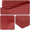 vidaXL Coussin de canap&eacute; d'ext&eacute;rieur 3 pcs Bordeaux Polyester