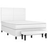vidaXL Sommier &agrave; lattes de lit avec matelas Blanc 140x200cm Similicuir