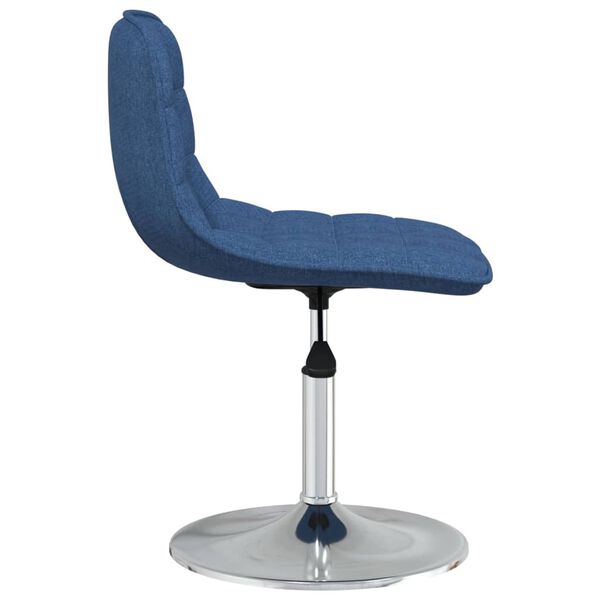 vidaXL Chaise pivotante de salle &agrave; manger Bleu Tissu