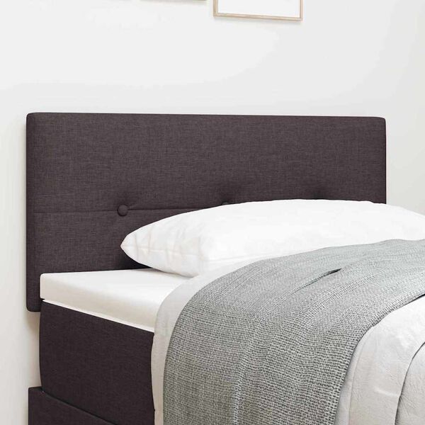 vidaXL T&ecirc;te de lit LED avec t&ecirc;te de lit Marron fonc&eacute; 100 cm Polyester