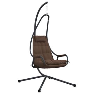 vidaXL Chaise suspendue Acier 94 x 107 x 196,5 cm Caf&eacute;