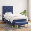 vidaXL Sommier &agrave; lattes de lit avec matelas Bleu 90x200 cm Tissu