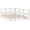 vidaXL Lit bibliothèque sans matelas blanc 140x190 cm bois pin massif