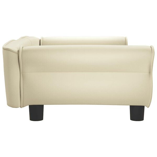 vidaXL Lit pour chien cr&egrave;me 95x55x30 cm similicuir