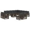 vidaXL Ensemble de canap&eacute; de jardin 14 pc Gris et Gris fonc&eacute;
