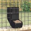 vidaXL Distributeur pour lapins Noir 12,5 x 26 x 28,5 cm