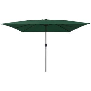 vidaXL Parasol de jardin 295 x 295 x 245 cm Polyester et Acier Vert