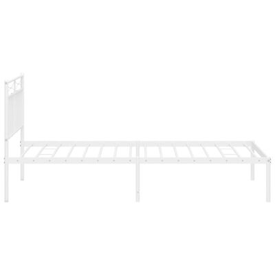 vidaXL Cadre de lit métal sans matelas et tête de lit blanc 100x200 cm