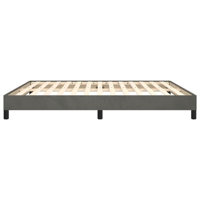 vidaXL Cadre de lit sans matelas gris foncé 180x200 cm velours