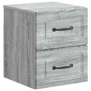 vidaXL Cabinet de chevet mural Sonoma gris 34,5 x 33 x 40 cm