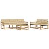 vidaXL Ensemble de canap&eacute;s d'ext&eacute;rieur 6 pc Blanc et Beige
