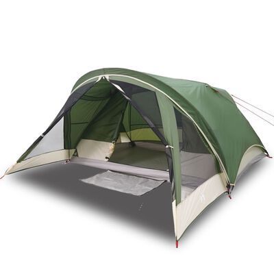 vidaXL Tente de camping de cabine 4 personnes vert imperméable