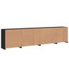 vidaXL Buffet avec lumi&egrave;res LED noir 283x37x67 cm