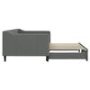vidaXL Lit de jour avec gigogne sans matelas gris fonc&eacute; 90x190 cm