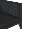 vidaXL Ensemble &agrave; manger de jardin 11 pcs coussins noir r&eacute;sine tress&eacute;e