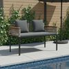 vidaXL Banc ext&eacute;rieur Gris et Gris fonc&eacute; 117 x 54 x 74.5 cm polyrotin