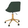 vidaXL Chaises pivotantes &agrave; manger lot de 4 vert fonc&eacute; velours