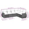 vidaXL Salon de jardin avec coussins 6 pcs beige r&eacute;sine tress&eacute;e