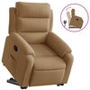 vidaXL Fauteuil inclinable Marron Velours