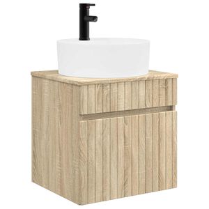 vidaXL Meuble de lavabo mural Ch&ecirc;ne Sonoma 49 x 44,5 x 65 cm