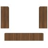 vidaXL Ensemble de meubles TV 4 pcs Ch&ecirc;ne marron Bois d'ing&eacute;nierie