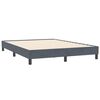 vidaXL Cadre de lit sans matelas gris fonc&eacute; 140x210 cm velours