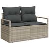 vidaXL Ensemble de canap&eacute; de jardin 6 pcs Gris clair Poly rotin
