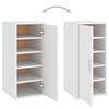vidaXL Armoire &agrave; chaussures Blanc 32x35x70 cm Bois d&rsquo;ing&eacute;nierie