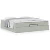 VidaXL Cadre de lit ottoman avec matelas gris clair 160x200 cm velours