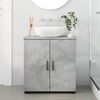 vidaXL Cabinet de salle de bain avec porte Gris b&eacute;ton 61 x 35 x 64 cm