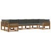 vidaXL Ensemble de canap&eacute;s d'ext&eacute;rieur 7 pc Naturel et Anthracite