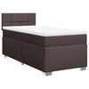 vidaXL Sommier &agrave; lattes de lit avec matelas Marron fonc&eacute; 90x190 cm