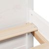 vidaXL Lit biblioth&egrave;que sans matelas blanc 120x190 cm bois pin massif