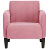 vidaXL Fauteuil avec accoudoirs rose 54 cm velours