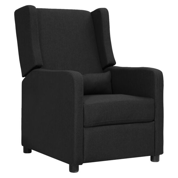 vidaXL Fauteuil inclinable Noir Tissu